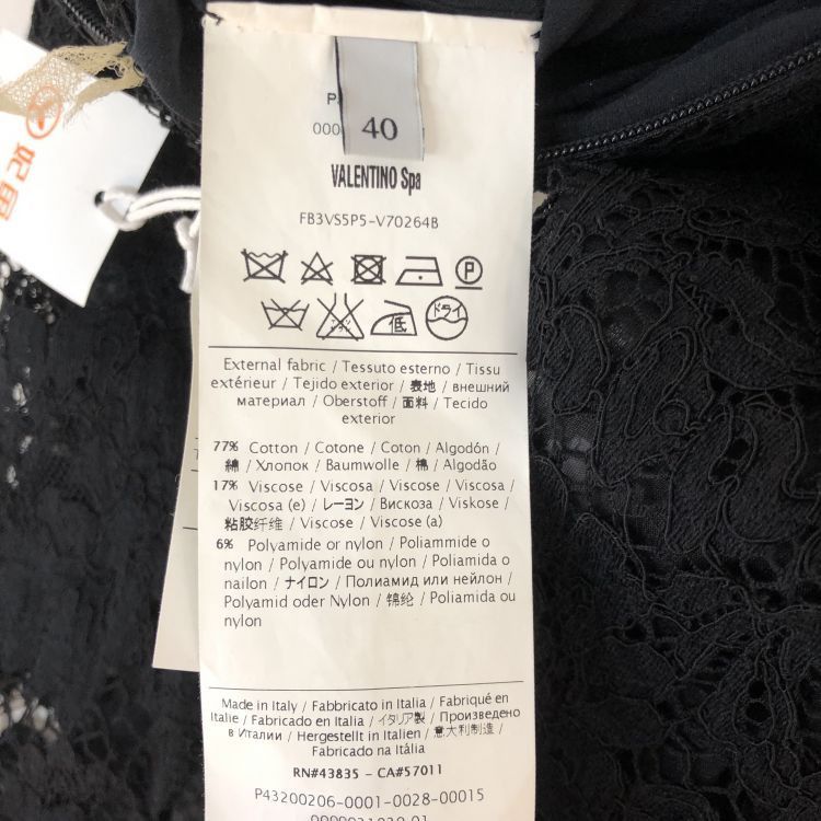 Valentino Valentino Black Lace Mini Dress Size 40 Size S / US 4 / IT 40 - 4 Thumbnail