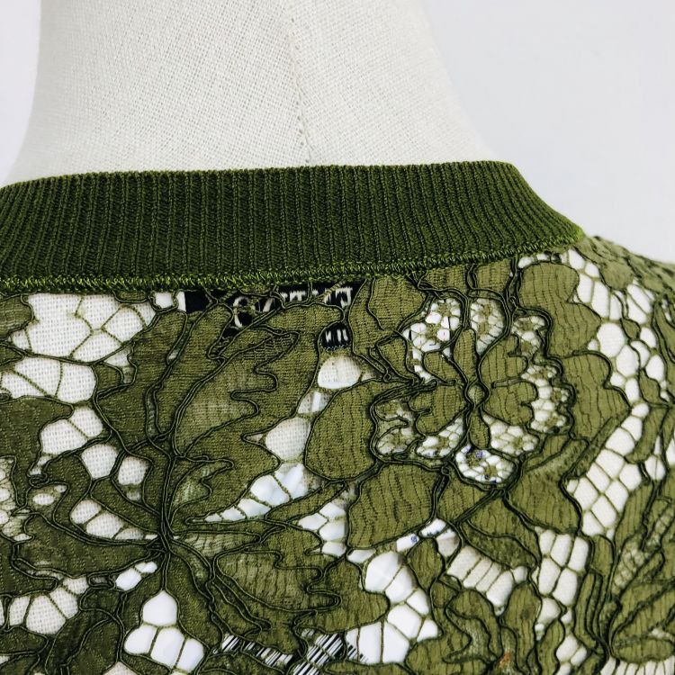 RED Valentino Red Valentino Green Lace Panel Cardigan Size S Size S / US 4 / IT 40 - 5 Thumbnail