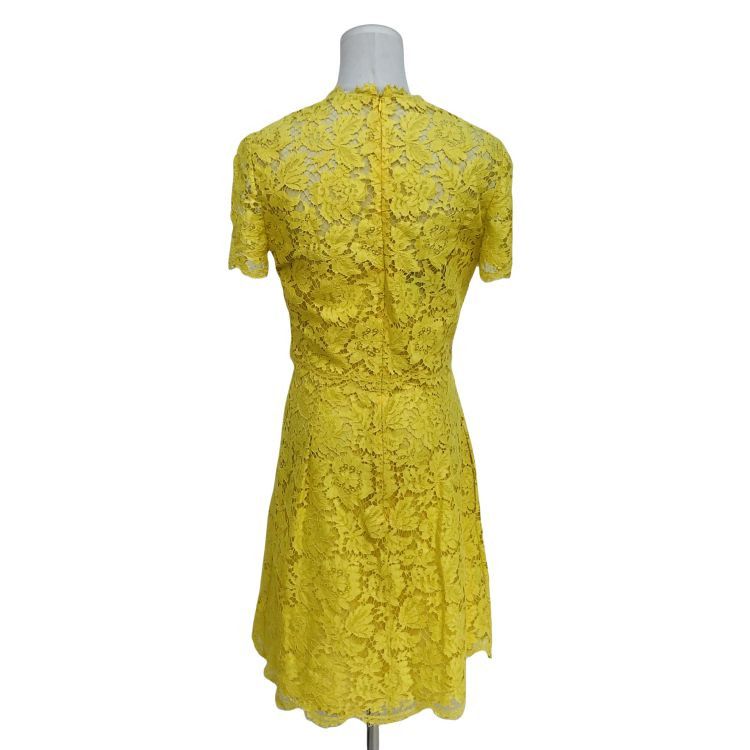 Valentino Valentino Yellow Floral Lace Dress Size 8 Size M / US 6-8 / IT 42-44 - 2 Thumbnail