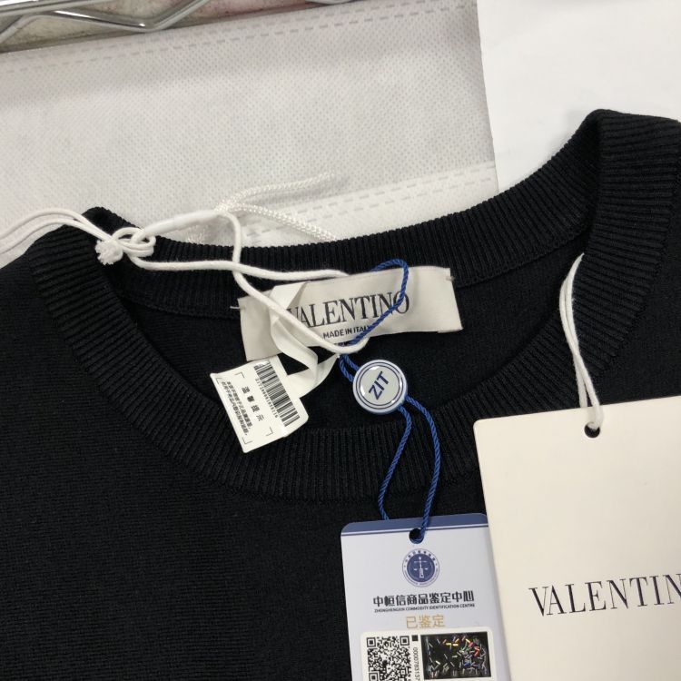 Valentino Valentino Black White Knit Midi Dress M Size M / US 6-8 / IT 42-44 - 6 Thumbnail