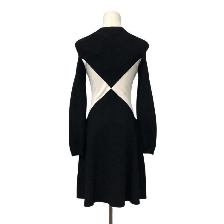 Valentino Valentino Black White Knit Midi Dress M Size M / US 6-8 / IT 42-44 - 2 Thumbnail