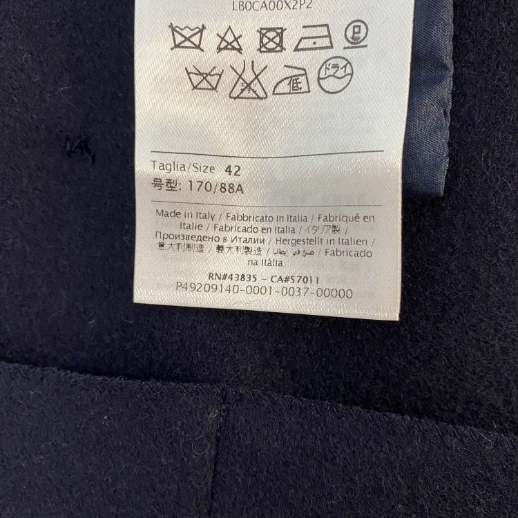 Valentino Valentino Navy Virgin Wool Double-Breasted Coat Size 42 Size M / US 6-8 / IT 42-44 - 5 Thumbnail
