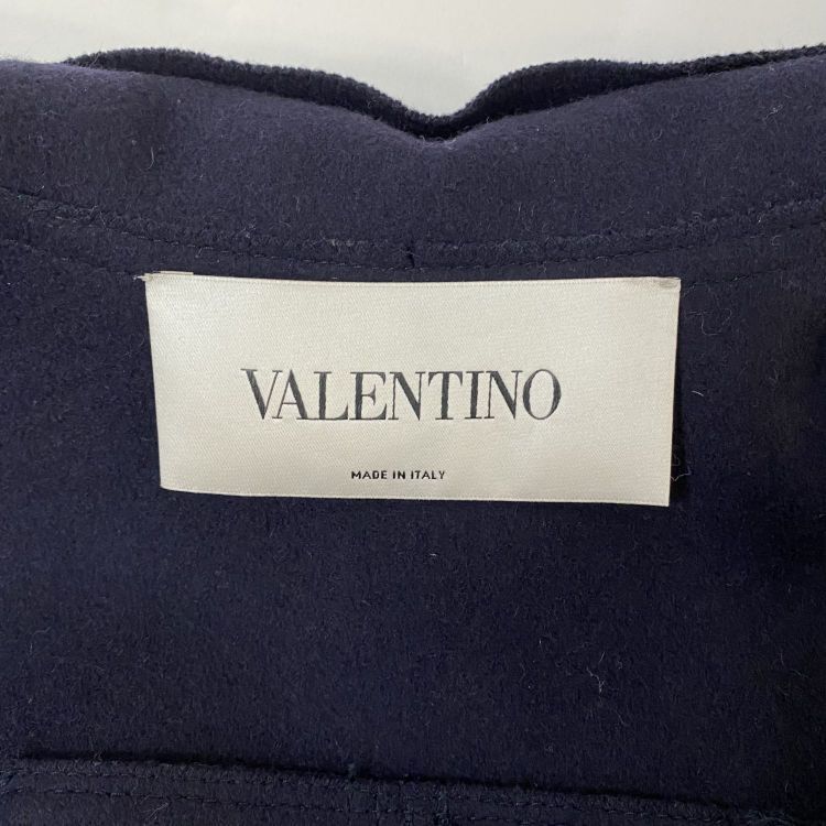 Valentino Valentino Navy Virgin Wool Double-Breasted Coat Size 42 Size M / US 6-8 / IT 42-44 - 3 Thumbnail