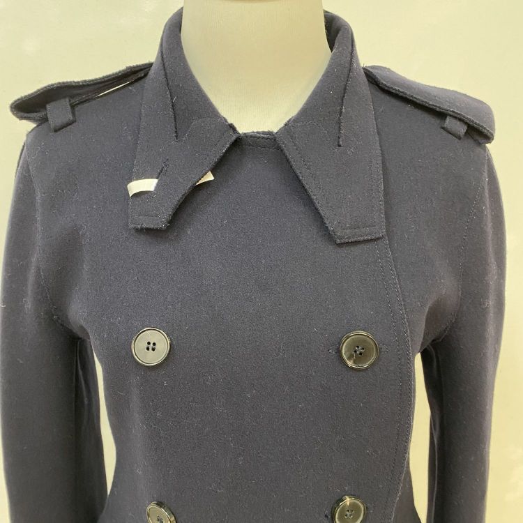 Valentino Valentino Navy Virgin Wool Double-Breasted Coat Size 42 Size M / US 6-8 / IT 42-44 - 7 Thumbnail