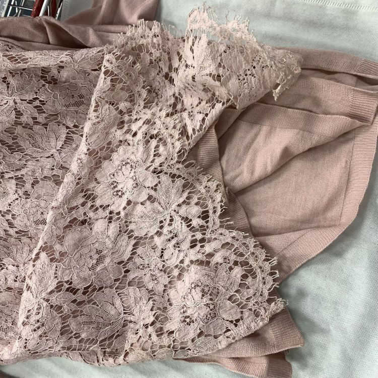 Valentino Valentino Pink Lace Overlay Midi Dress Size L Size L / US 10 / IT 46 - 6 Thumbnail