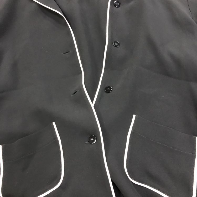 Valentino Valentino Black Silk Piping Button Up Shirt Size S Size S / US 4 / IT 40 - 7 Thumbnail