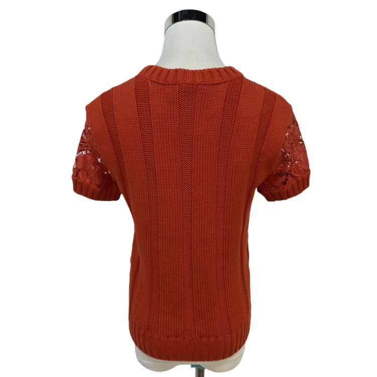 Valentino Valentino Orange Lace Knit Sweater Size S Size S / US 4 / IT 40 - 2 Thumbnail