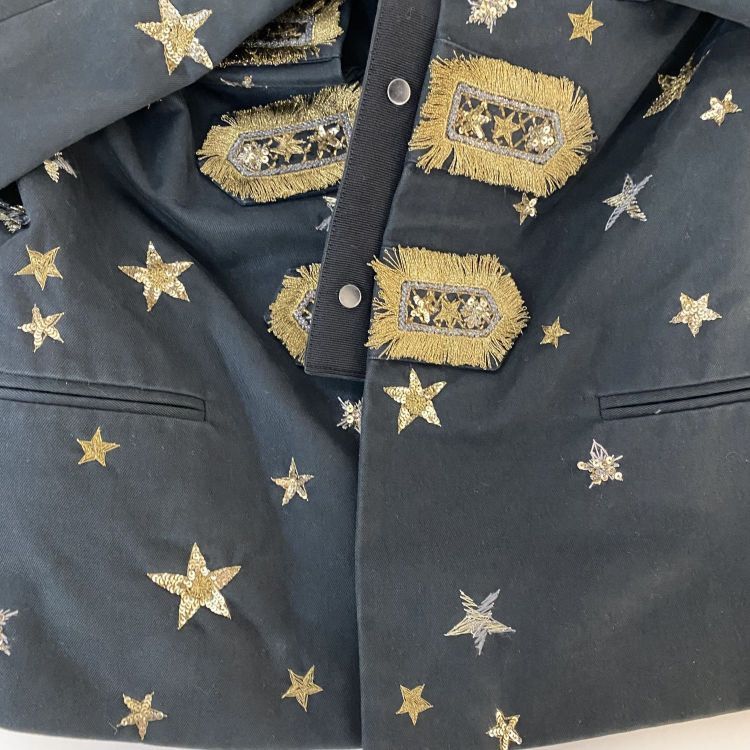 Valentino Valentino Star Embroidered Military Jacket Size S Size US S / EU 44-46 / 1 - 11 Thumbnail