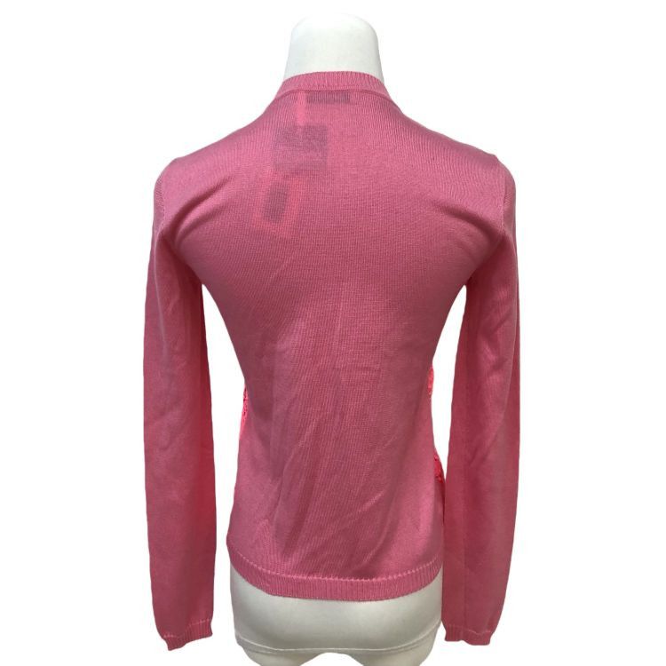 Valentino Valentino Pink Lace Panel Cardigan Size XS Size XS / US 0-2 / IT 36-38 - 2 Thumbnail