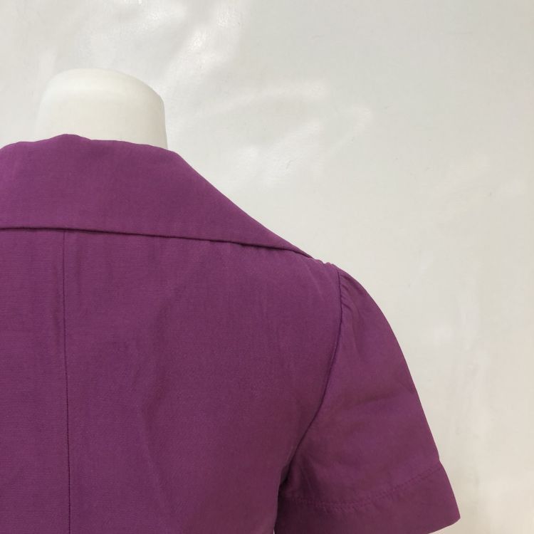 Valentino Valentino Purple Cotton Silk Dress Size 38 Size XS / US 0-2 / IT 36-38 - 9 Thumbnail