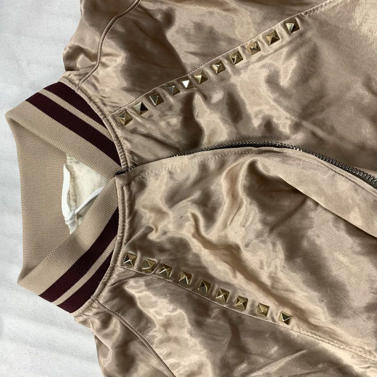 Valentino Valentino Rockstud Satin Bomber Jacket Size 42 Size M / US 6-8 / IT 42-44 - 9 Thumbnail