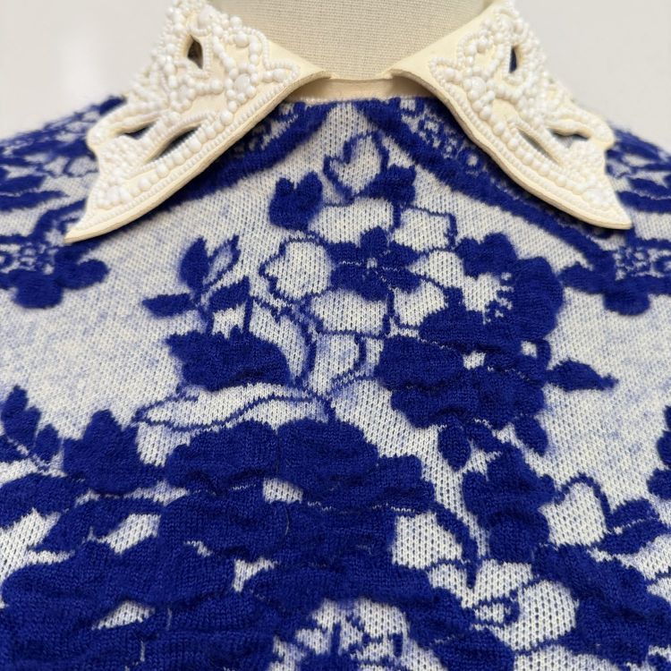 Valentino Valentino Beaded Collar Floral Midi Dress Size XS Size XS / US 0-2 / IT 36-38 - 6 Thumbnail