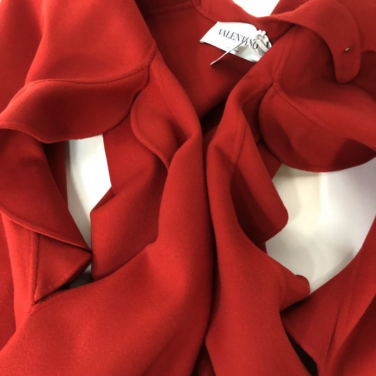 Valentino Valentino Red Virgin Wool Cashmere Coat Size 40 Size S / US 4 / IT 40 - 11 Thumbnail