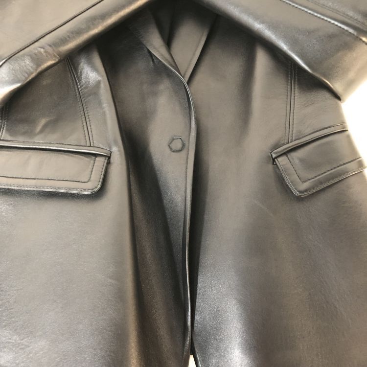 Valentino Valentino Black Lambskin Leather Blazer Size 40 Size S / US 4 / IT 40 - 12 Thumbnail