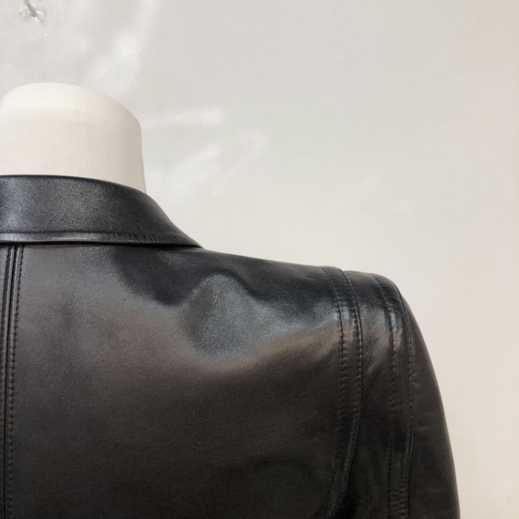 Valentino Valentino Black Lambskin Leather Blazer Size 40 Size S / US 4 / IT 40 - 10 Thumbnail