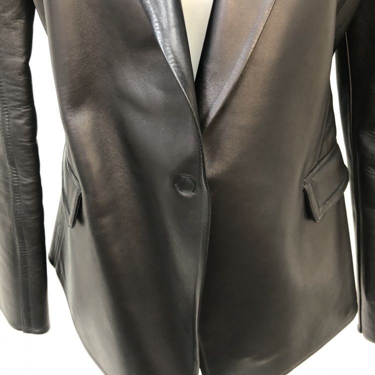 Valentino Valentino Black Lambskin Leather Blazer Size 40 Size S / US 4 / IT 40 - 7 Thumbnail