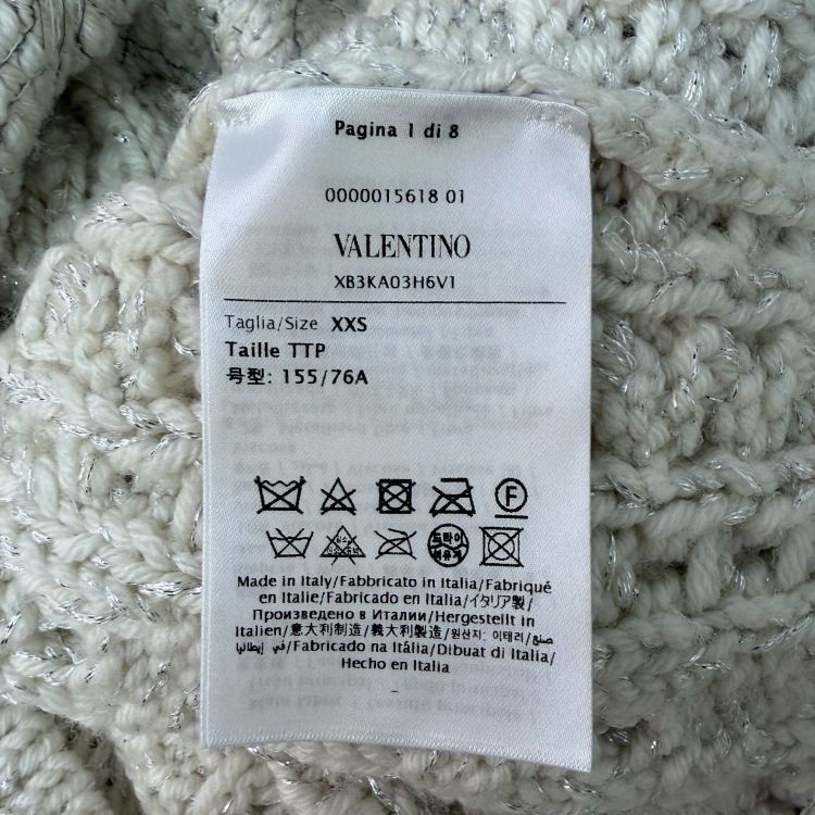 Valentino Valentino Sequin Cable Knit Cardigan Size XXS Size XXS / US 00 / IT 34 - 4 Thumbnail