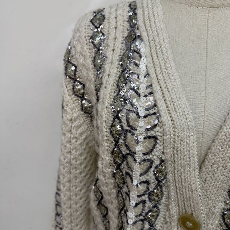 Valentino Valentino Sequin Cable Knit Cardigan Size XXS Size XXS / US 00 / IT 34 - 7 Thumbnail