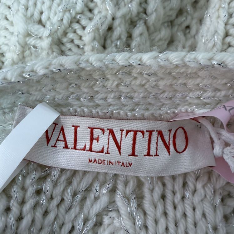 Valentino Valentino Sequin Cable Knit Cardigan Size XXS Size XXS / US 00 / IT 34 - 3 Thumbnail
