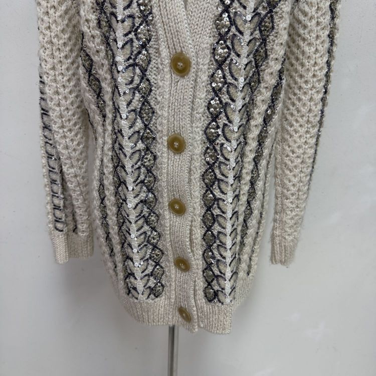 Valentino Valentino Sequin Cable Knit Cardigan Size XXS Size XXS / US 00 / IT 34 - 9 Thumbnail