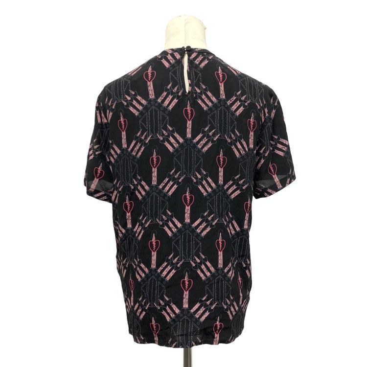 Valentino Valentino Heart Print Silk Blouse Size S Size S / US 4 / IT 40 - 2 Thumbnail