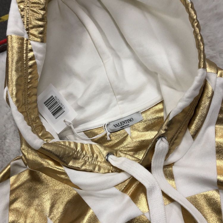 Valentino Valentino Gold Geometric Hoodie Size XL Size US XL / EU 56 / 4 - 6 Thumbnail