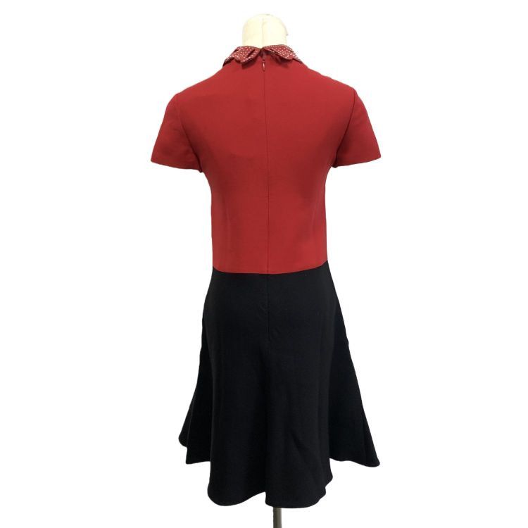 Valentino Valentino Studded Leather Collar Two-Tone Dress Size 38 Size XS / US 0-2 / IT 36-38 - 2 Thumbnail