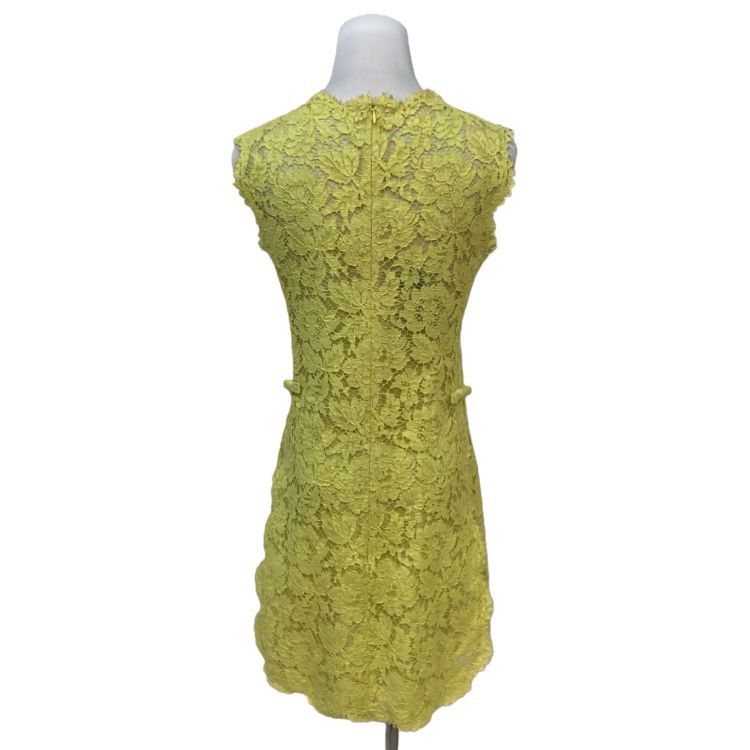 Valentino Valentino Yellow Lace Midi Dress Size 40 Size S / US 4 / IT 40 - 2 Thumbnail