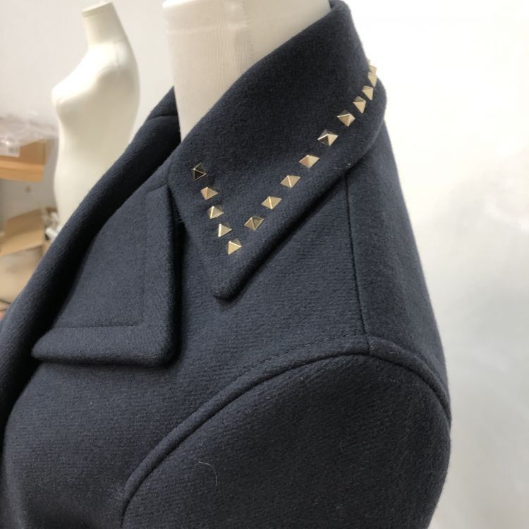 Valentino Valentino Studded Virgin Wool Coat Size 36 Size XS / US 0-2 / IT 36-38 - 7 Thumbnail