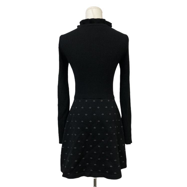 RED Valentino RED Valentino Ribbed Patterned Mini Dress Size XS Size XS / US 0-2 / IT 36-38 - 2 Thumbnail