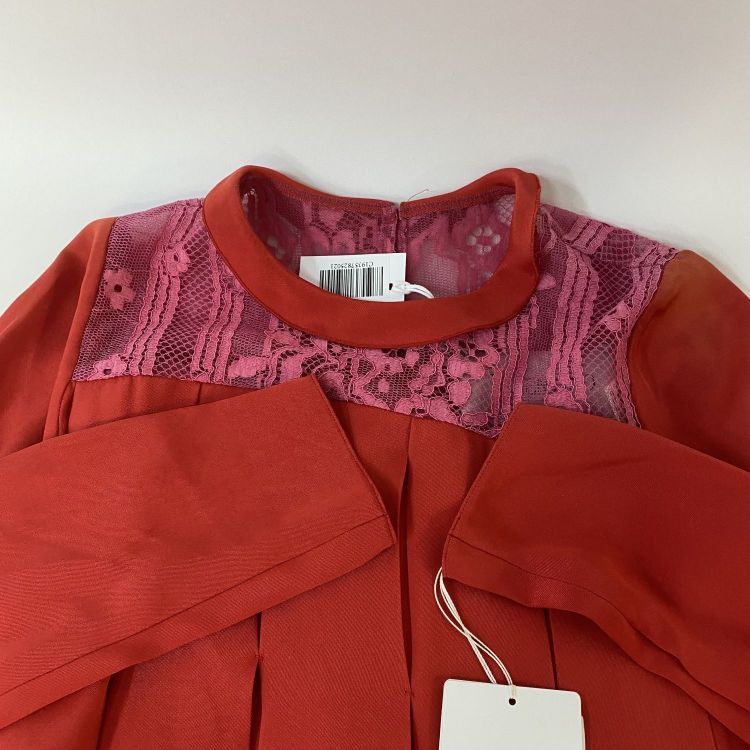 Valentino Valentino Red Lace Detail Midi Dress Size 38 Size XS / US 0-2 / IT 36-38 - 11 Thumbnail