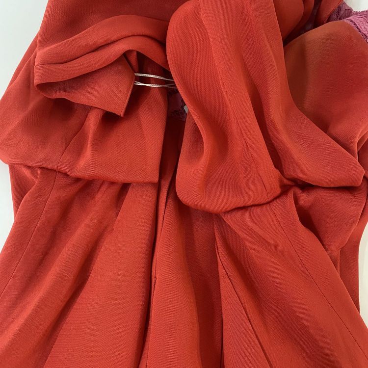 Valentino Valentino Red Lace Detail Midi Dress Size 38 Size XS / US 0-2 / IT 36-38 - 12 Thumbnail