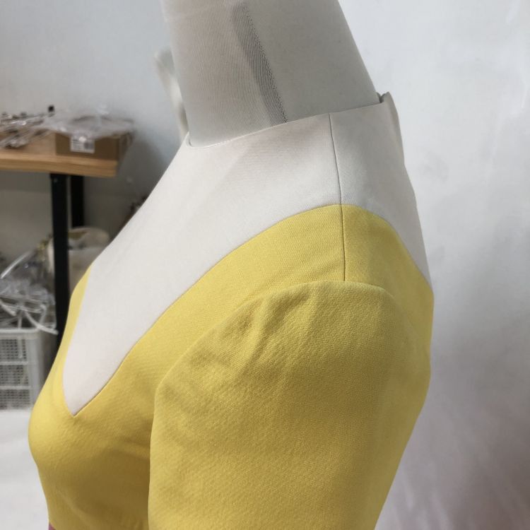 Valentino Valentino Color-blocked Wool Silk Midi Dress Size 38 Size XS / US 0-2 / IT 36-38 - 7 Thumbnail