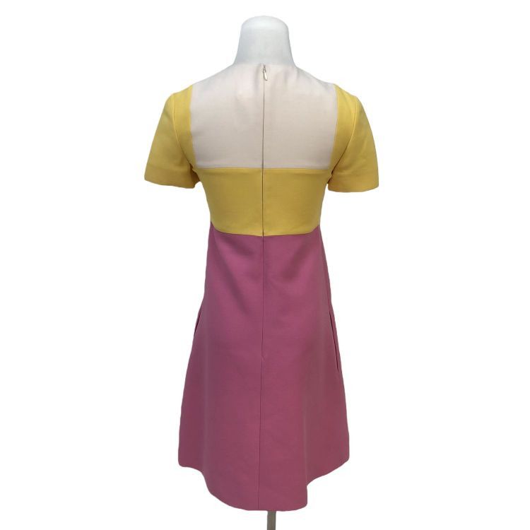 Valentino Valentino Color-blocked Wool Silk Midi Dress Size 38 Size XS / US 0-2 / IT 36-38 - 2 Thumbnail