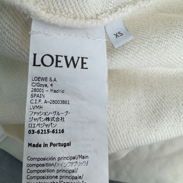 Loewe Loewe Leather Patch Hoodie White XS Size US XS / EU 42 / 0 - 3 Thumbnail