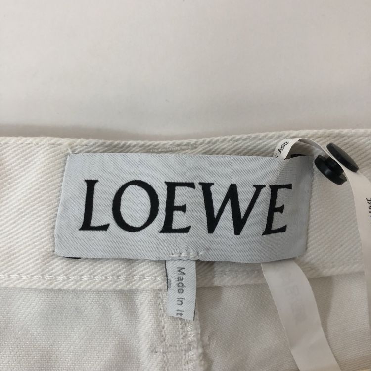Loewe Loewe White Cotton Pants Size 40 Size 27" / US 4 / IT 40 - 3 Thumbnail