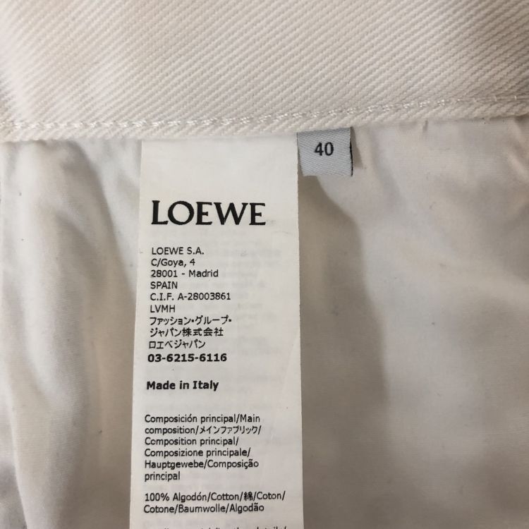 Loewe Loewe White Cotton Pants Size 40 Size 27" / US 4 / IT 40 - 4 Thumbnail