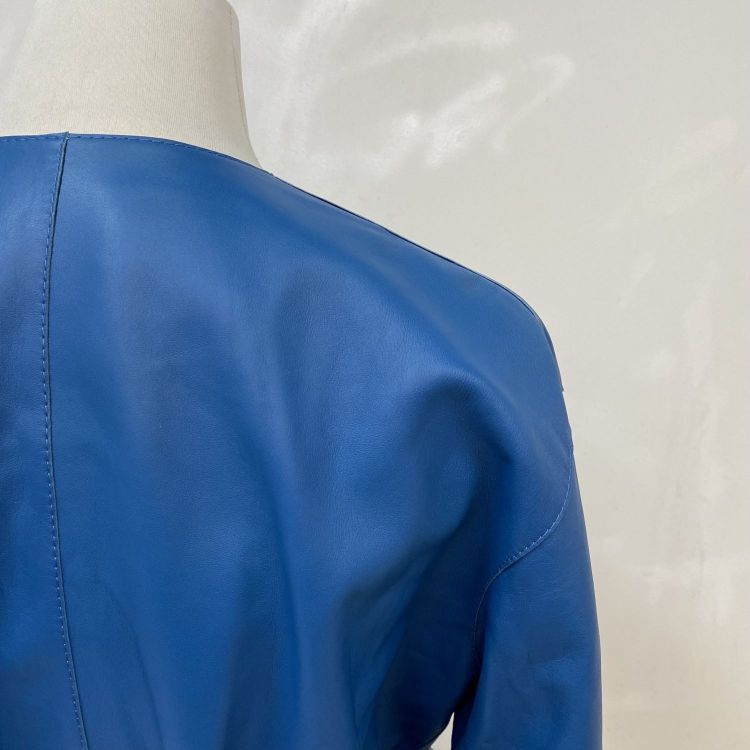 Loewe Loewe Blue Lambskin Tie Waist Coat Size 38 Size XS / US 0-2 / IT 36-38 - 9 Thumbnail