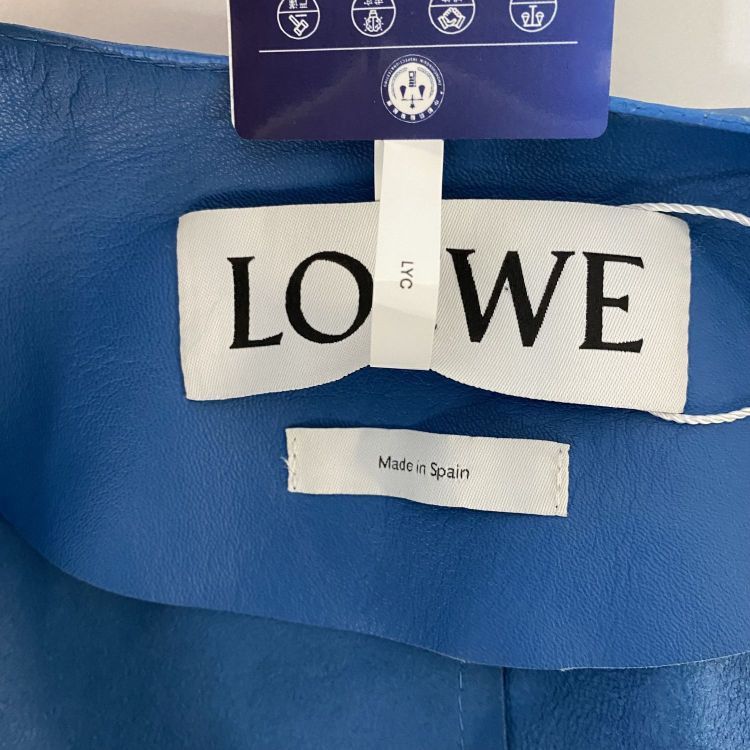 Loewe Loewe Blue Lambskin Tie Waist Coat Size 38 Size XS / US 0-2 / IT 36-38 - 3 Thumbnail