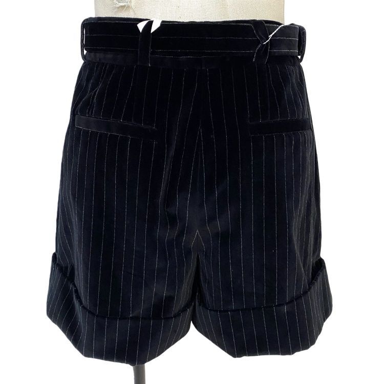 Miu Miu Miu Miu Pinstripe Crystal Buckle Shorts Size 42 Size 28" / US 6 / IT 42 - 2 Thumbnail