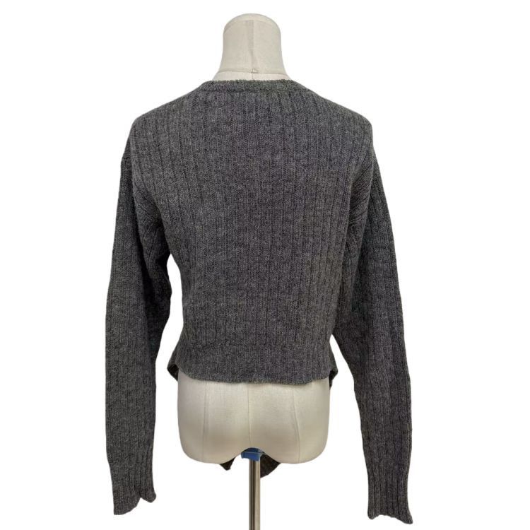 Miu Miu Miu Miu Grey Logo Knit Sweater Size 38 Size XS / US 0-2 / IT 36-38 - 2 Thumbnail