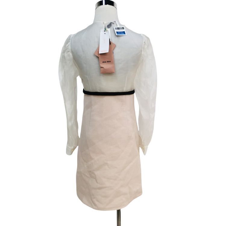 Miu Miu Miu Miu Two-Tone Pearl Button Dress Size 38 Size XS / US 0-2 / IT 36-38 - 2 Thumbnail