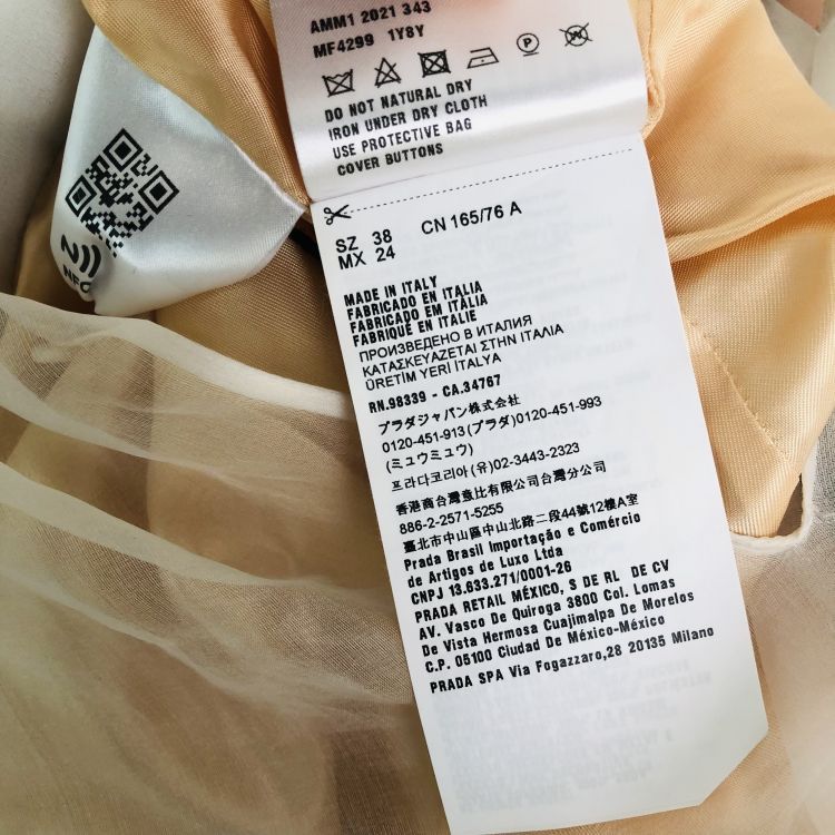 Miu Miu Miu Miu Two-Tone Pearl Button Dress Size 38 Size XS / US 0-2 / IT 36-38 - 4 Thumbnail