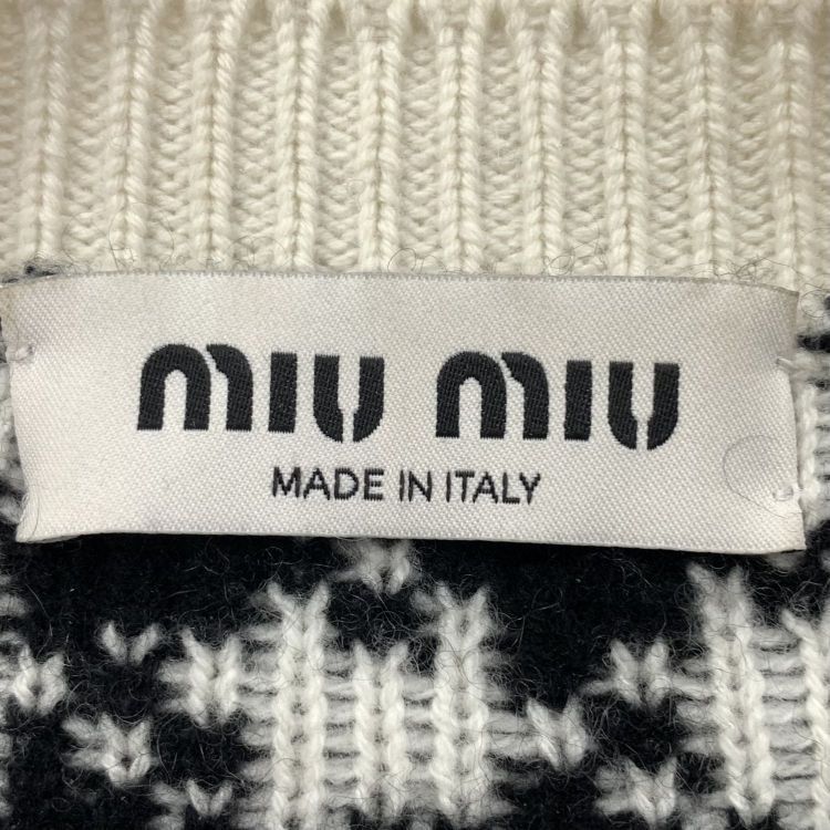 Miu Miu Miu Miu Houndstooth Cashmere Cardigan Size 40 Size S / US 4 / IT 40 - 3 Thumbnail