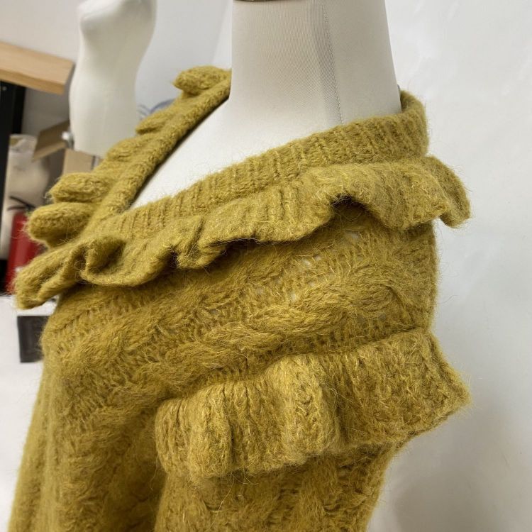 Miu Miu Miu Miu Cable Knit Ruffle Sweater Size 36 Size XS / US 0-2 / IT 36-38 - 8 Thumbnail