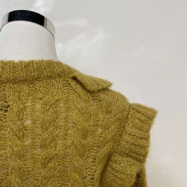 Miu Miu Miu Miu Cable Knit Ruffle Sweater Size 36 Size XS / US 0-2 / IT 36-38 - 9 Thumbnail