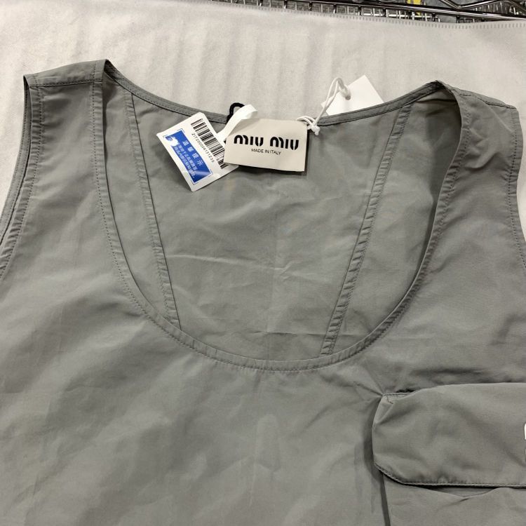 Miu Miu Miu Miu Grey Pocket Utility Midi Dress Size 36 Size XS / US 0-2 / IT 36-38 - 6 Thumbnail