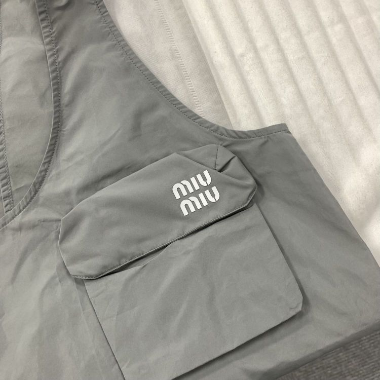 Miu Miu Miu Miu Grey Pocket Utility Midi Dress Size 36 Size XS / US 0-2 / IT 36-38 - 7 Thumbnail