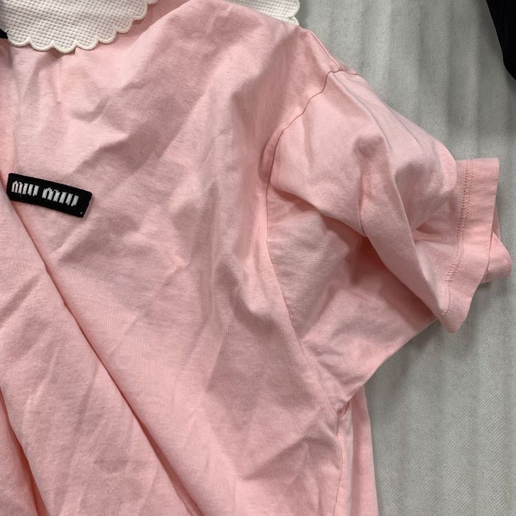 Miu Miu Miu Miu Pink Collared T-Shirt Size XS Size XS / US 0-2 / IT 36-38 - 8 Thumbnail