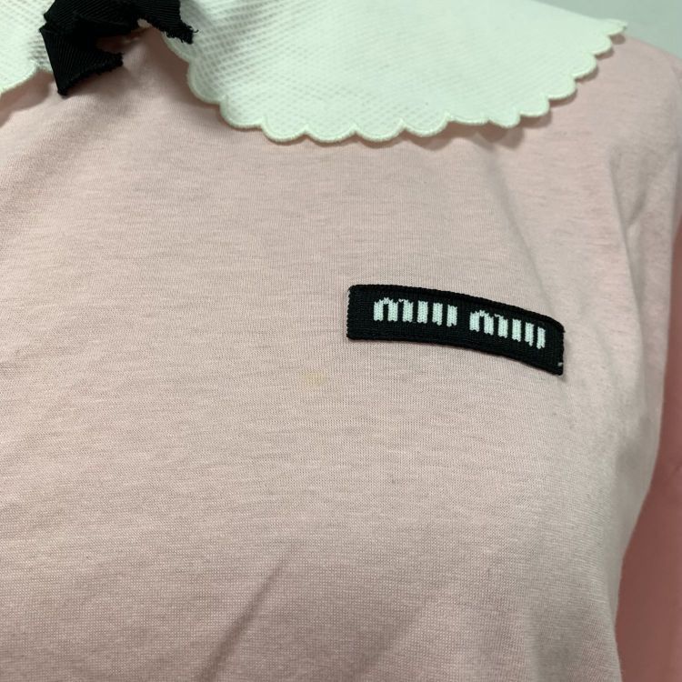 Miu Miu Miu Miu Pink Collared T-Shirt Size XS Size XS / US 0-2 / IT 36-38 - 6 Thumbnail